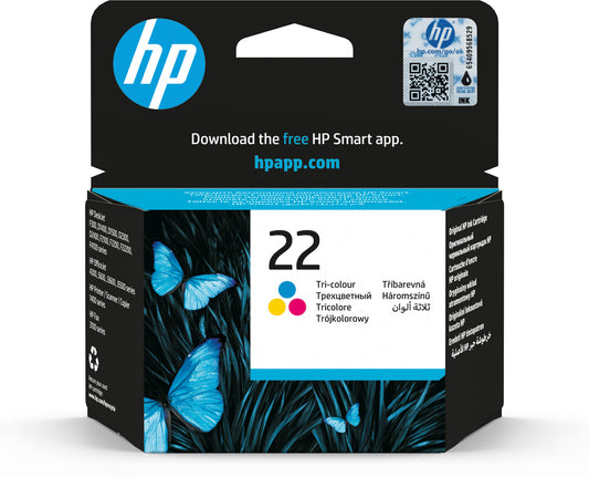 HP 22 Tri-color Original Ink Cartridge