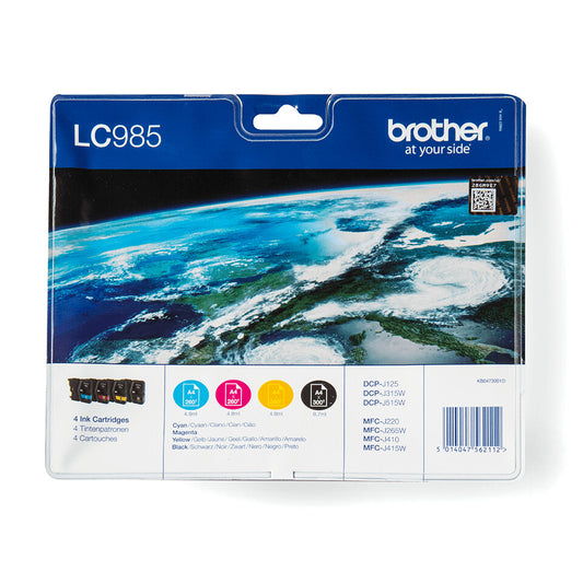 Brother LC985VALBP ink cartridge 4 pc(s) Original Black, Cyan, Magenta, Yellow