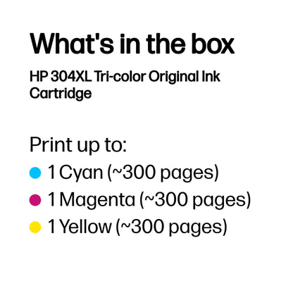 HP 304XL Tri-color Original Ink Cartridge