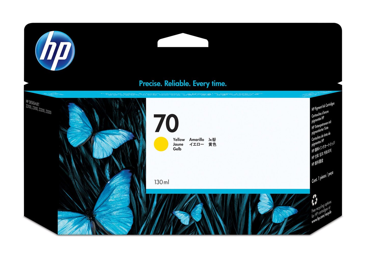 HP 70 130-ml Yellow DesignJet Ink Cartridge