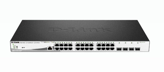 D-Link 28-Port Gigabit PoE+ Smart Managed Switch including 4 x 100/1000Mbps Combo Ports