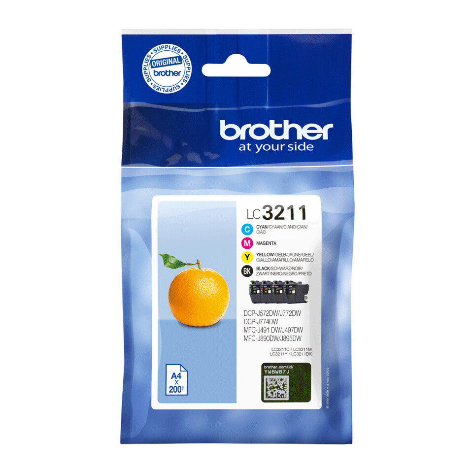 Brother LC3211VAL ink cartridge 4 pc(s) Original Standard Yield Black, Cyan, Magenta, Yellow