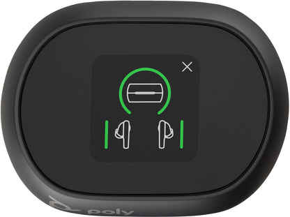 POLY Voyager Free 60+ UC M Carbon Black Earbuds +BT700 USB-C Adapter +Touchscreen Charge Case