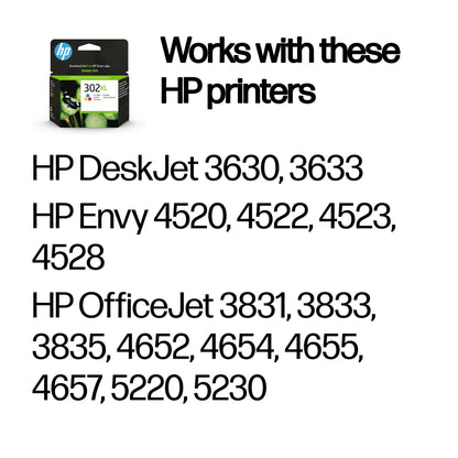 HP 302XL High Yield Tri-color Original Ink Cartridge