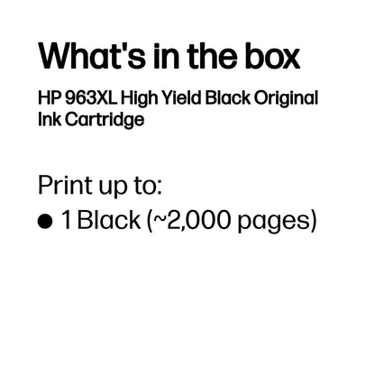 HP 963XL High Yield Black Original Ink Cartridge