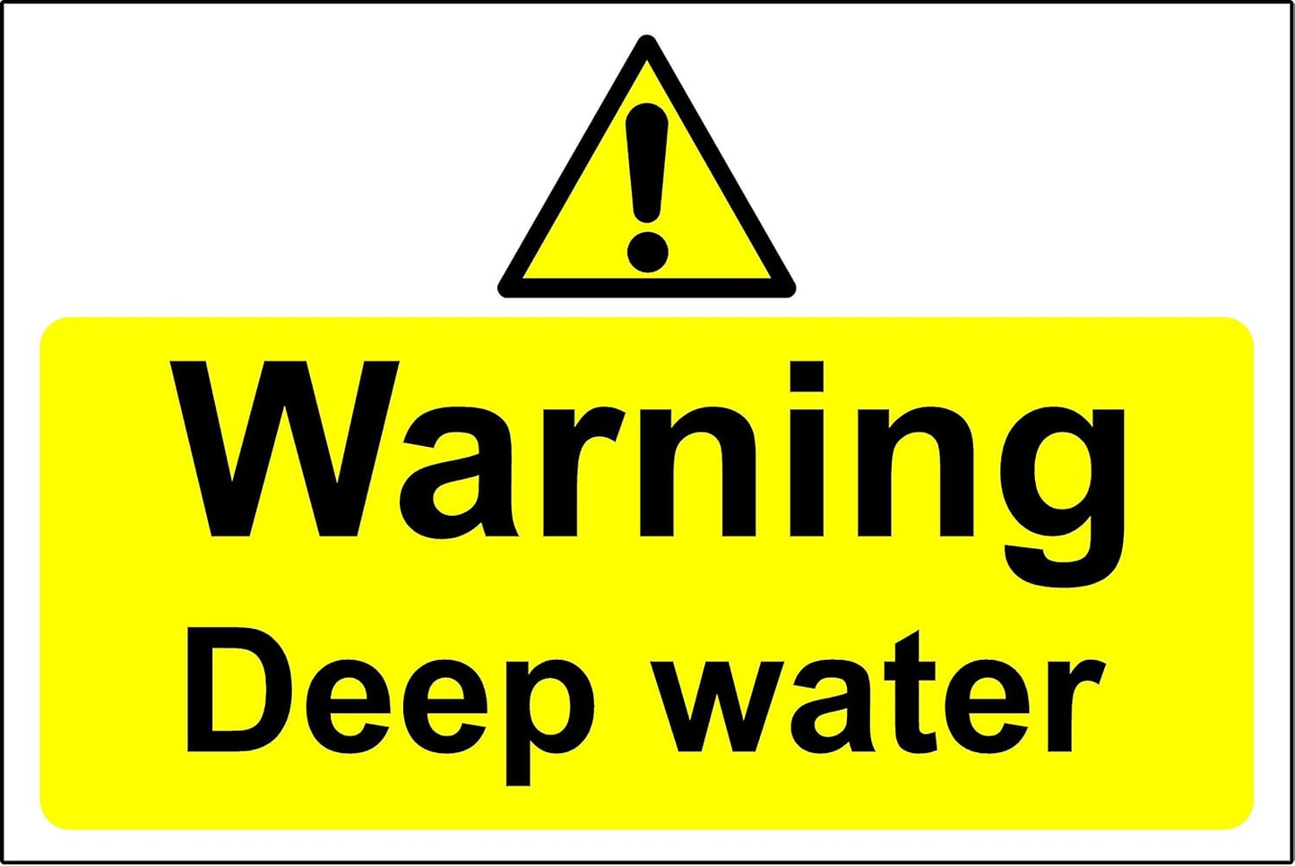 WARNING DEEP WATER SIGN 300mmX200mm