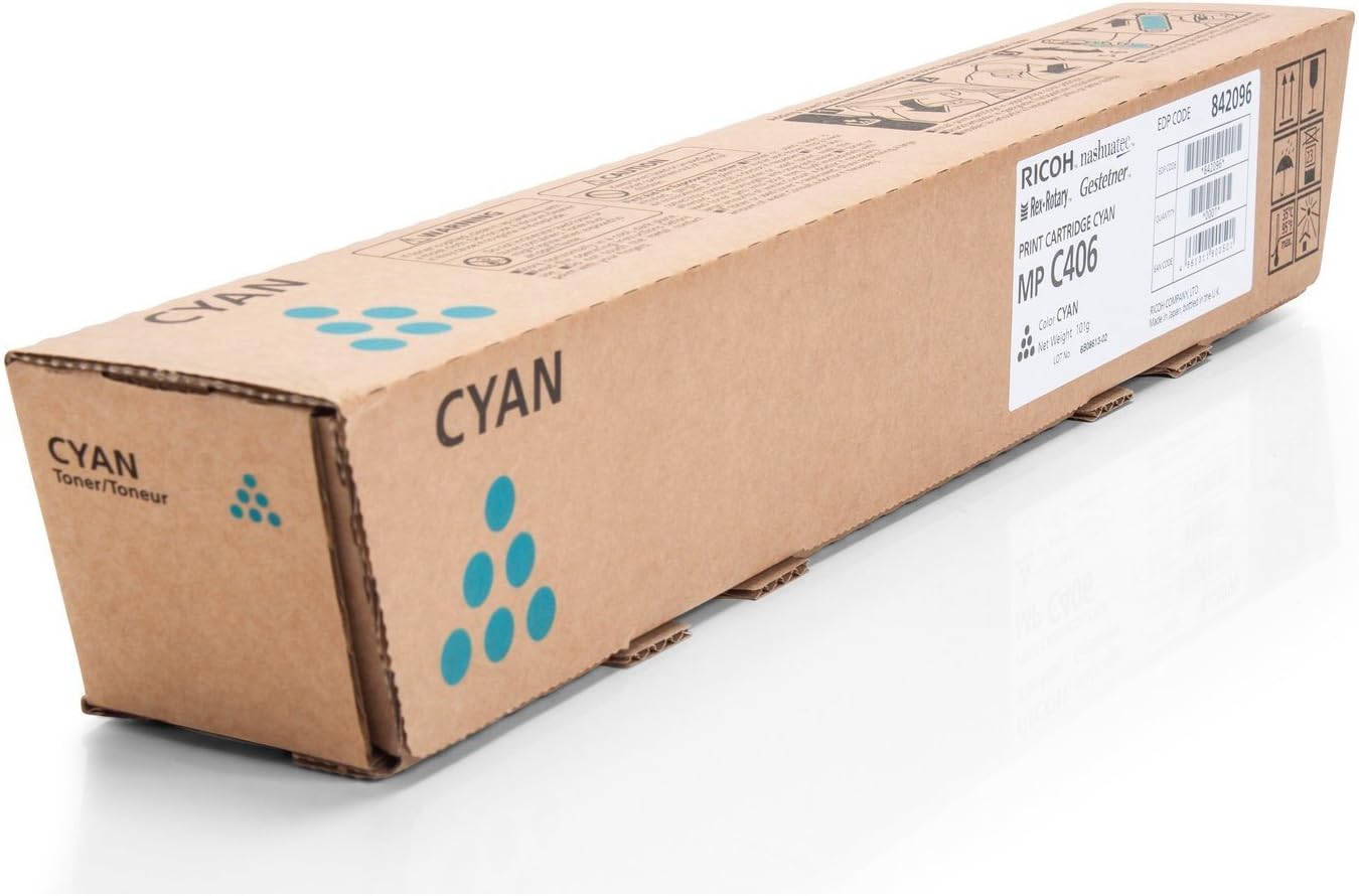 THS CYAN TONER FOR MPC306,407 HI YIELD 8K - RICOH 842096