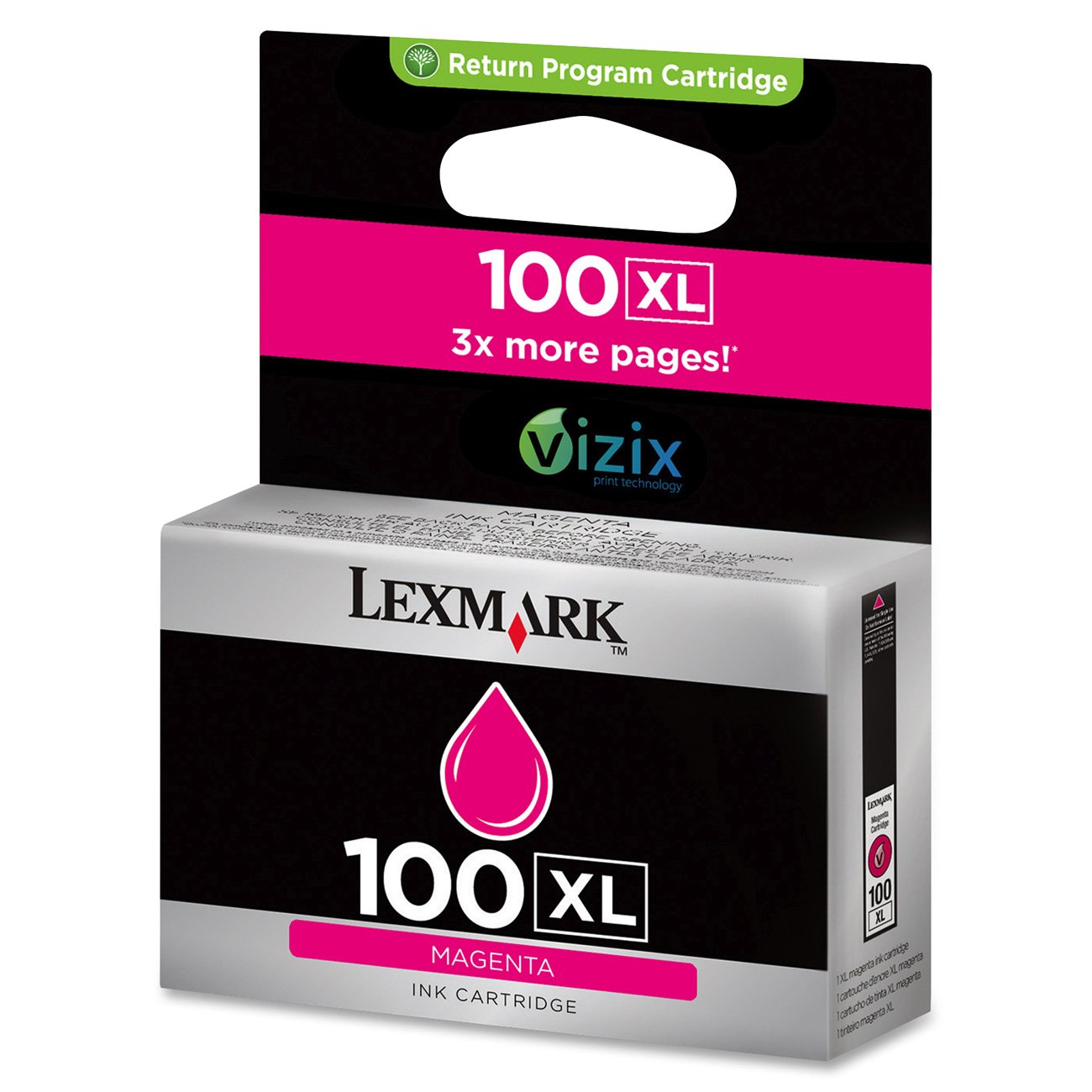 Lexmark 100XL Magenta High Yield Return Program ink cartridge Original