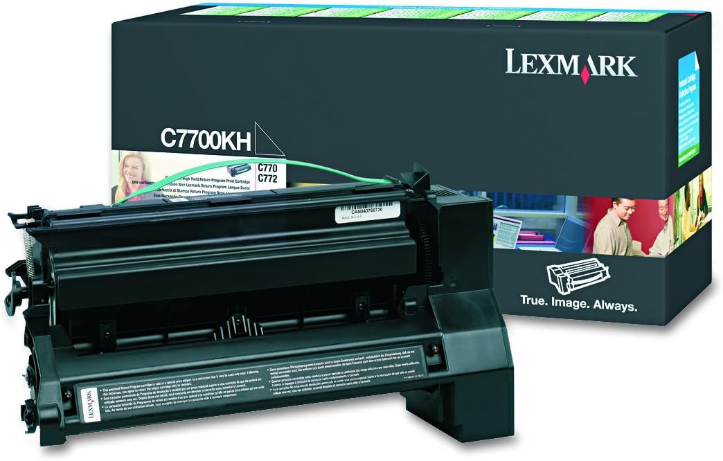 Lexmark Black High Yield Return Program Print Cartridge for C770/C772 toner cartridge Original, C7700KH