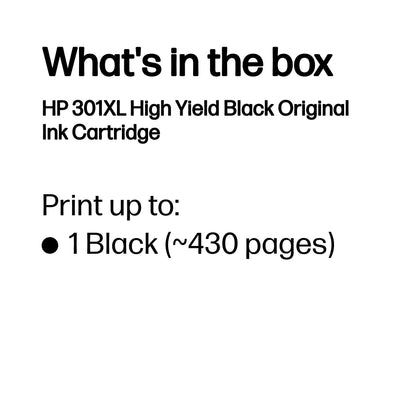 HP 301XL High Yield Black Original Ink Cartridge