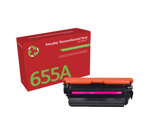 Everyday™ Magenta Remanufactured Toner by Xerox compatible with HP 655A (CF453A), Standard capacity