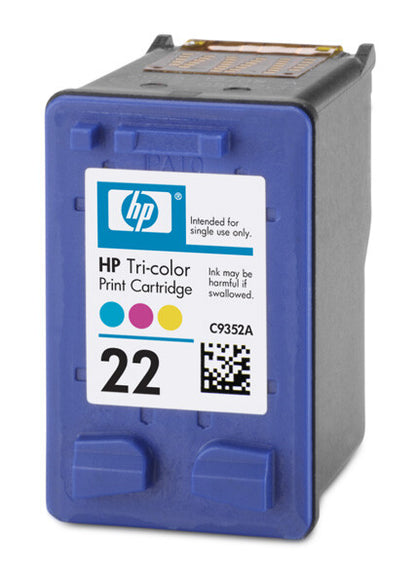 HP 22 Tri-colour Inkjet Print Cartridge ink cartridge Original Cyan, Magenta, Yellow