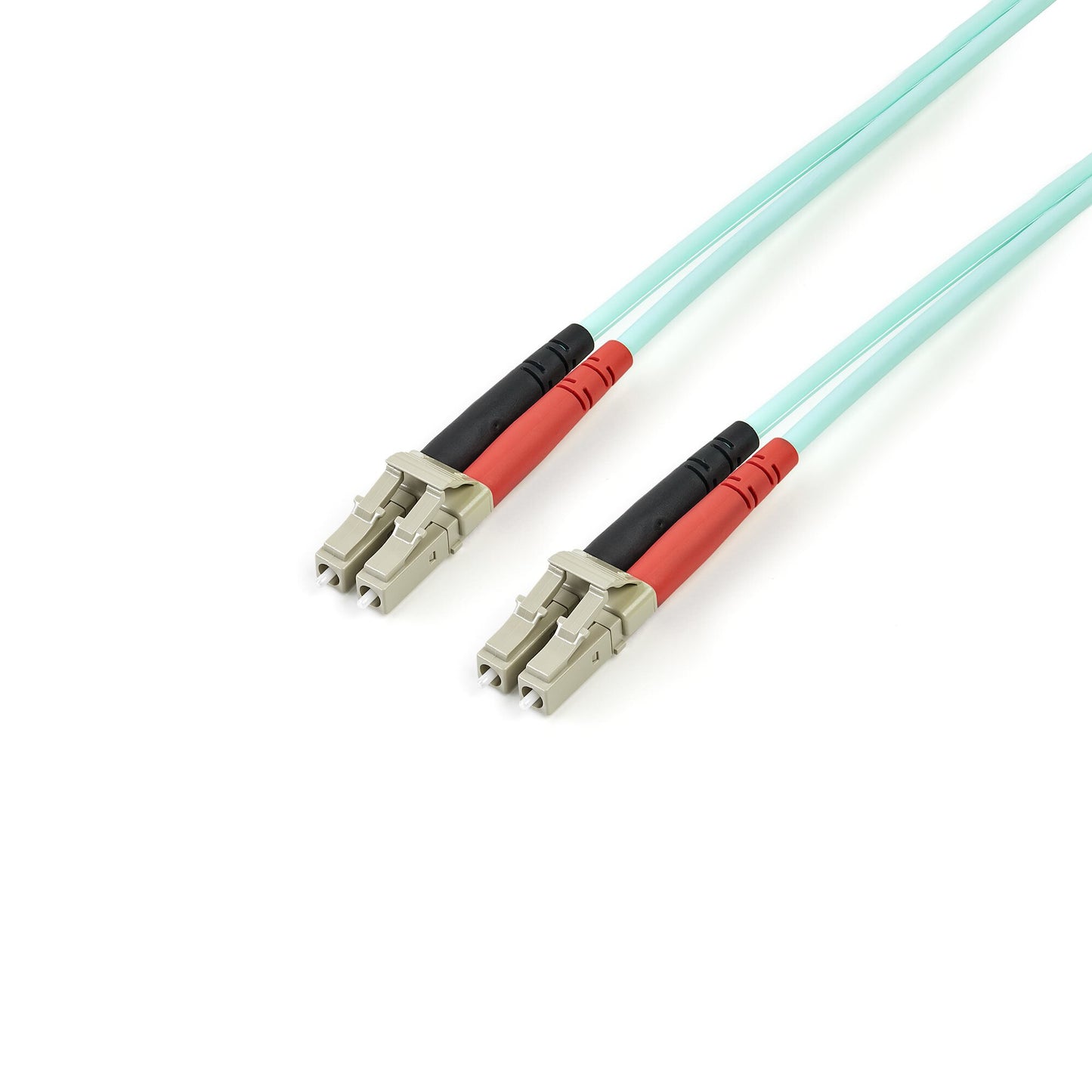 StarTech.com Fiber Optic Cable - 10 Gb Aqua - Multimode Duplex 50/125 - LSZH - LC/LC - 2 m~2m (6ft) LC/UPC to LC/UPC OM3 Multimode Fiber Optic Cable, Full Duplex 50/125µm Zipcord Fiber, 100G Networks, LOMMF/VCSEL,
