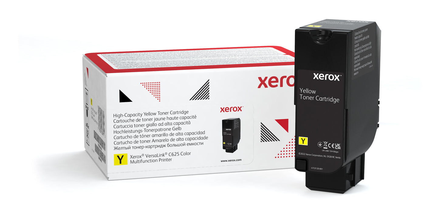 Xerox Genuine ® VersaLink® C625 Color Multifunction Printer Yellow High capacity Toner Cartridge (16000 Pages) - 006R04639