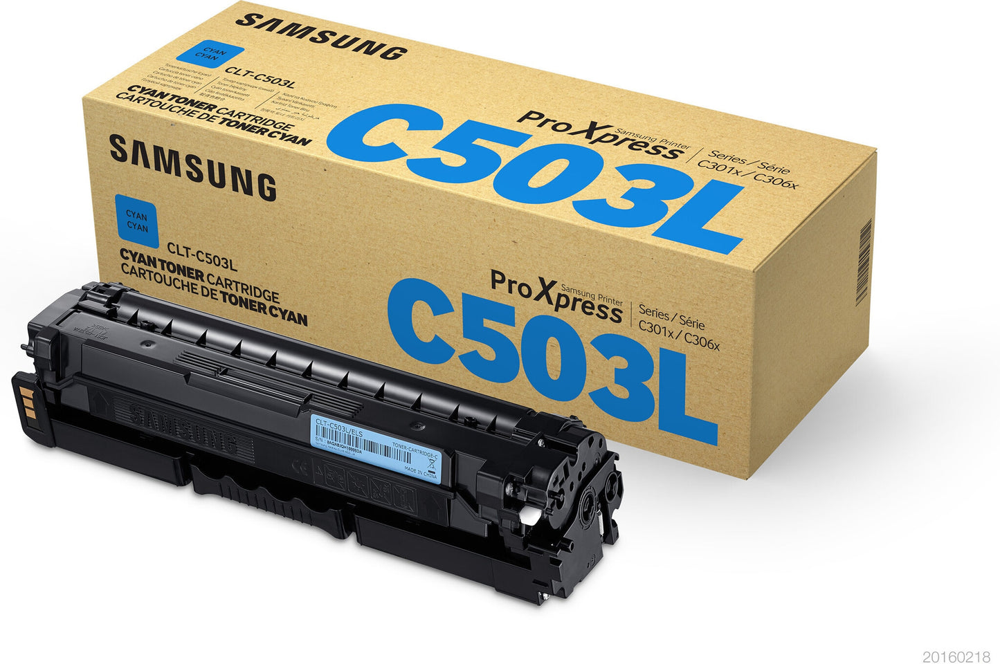 Samsung CLT-C503L High-Yield Cyan Original Toner Cartridge