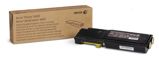 Xerox Genuine Phaser™ 6600, WorkCentre™ 6605 Yellow Standard capacity Toner Cartridge (2000 Pages) - 106R02247