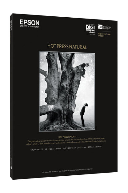Epson Hot Press Natural, A3+, 25 Sheets