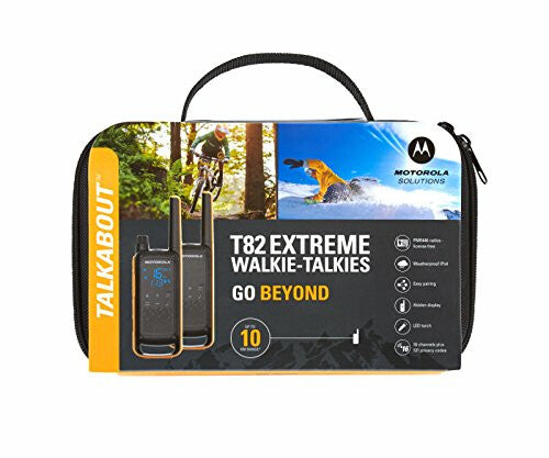 Motorola T82 Extreme Twin Pack two-way radio 16 channels Black, Orange