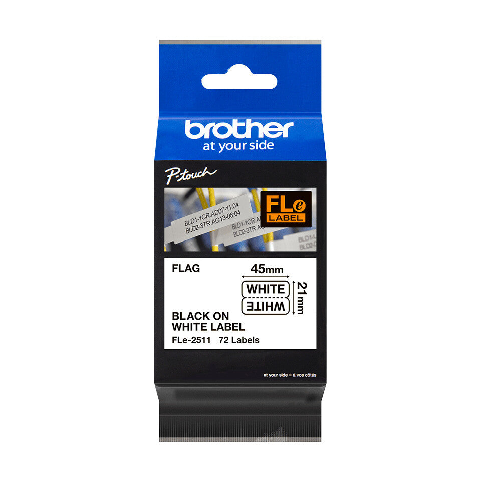 Brother FLE2511 label-making tape Black on white