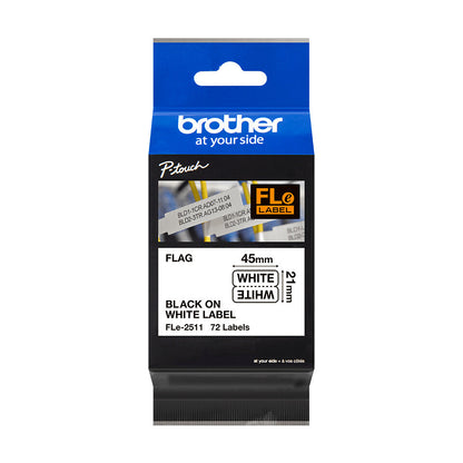 Brother FLE2511 label-making tape Black on white