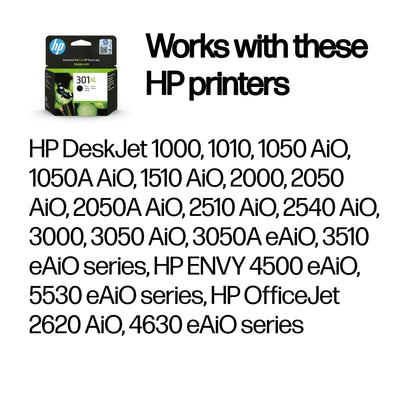 HP 301XL High Yield Black Original Ink Cartridge