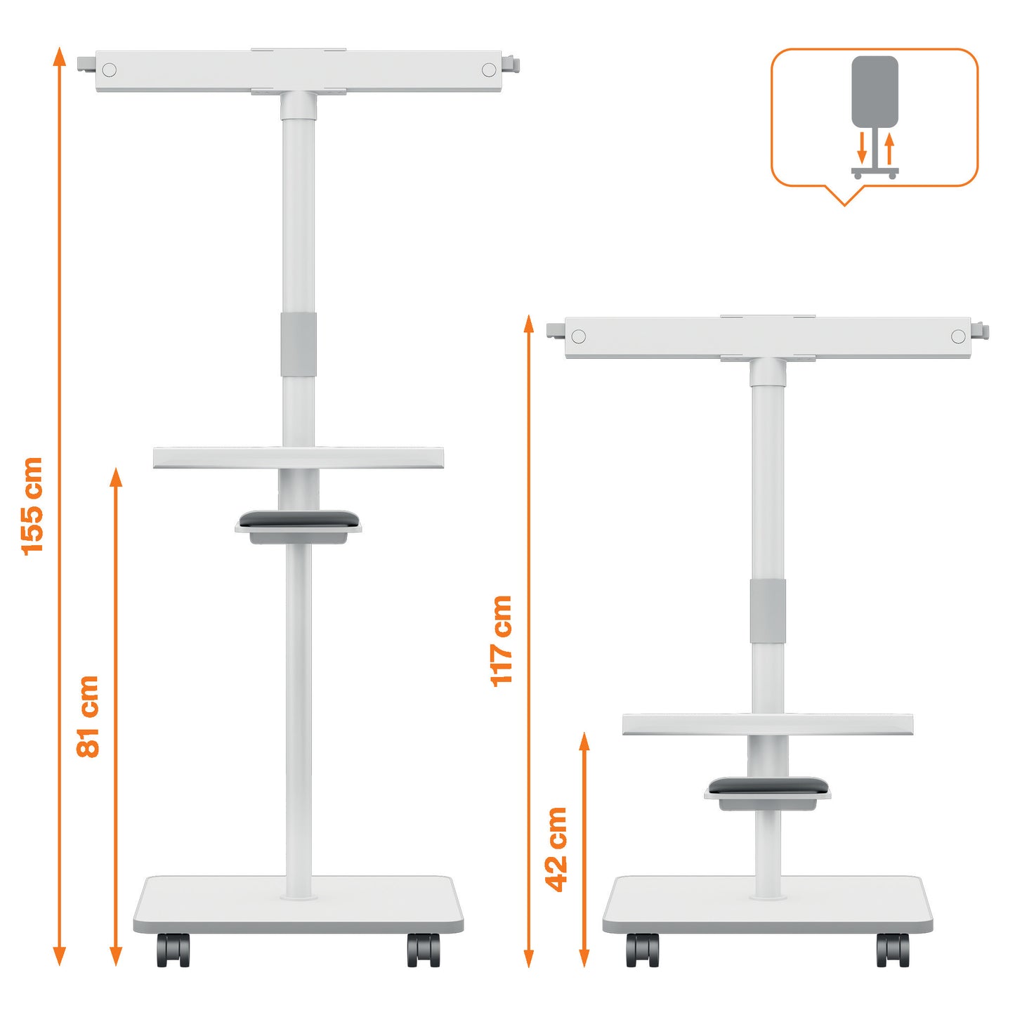 Nobo Move & Meet Mobile Magnetic Flipchart Easel 680x1040mm