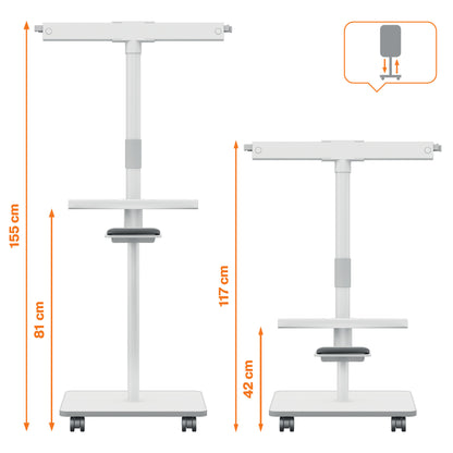 Nobo Move & Meet Mobile Magnetic Flipchart Easel 680x1040mm