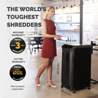Fellowes AutoMax 350C paper shredder Cross shredding 60 dB 23 cm Black
