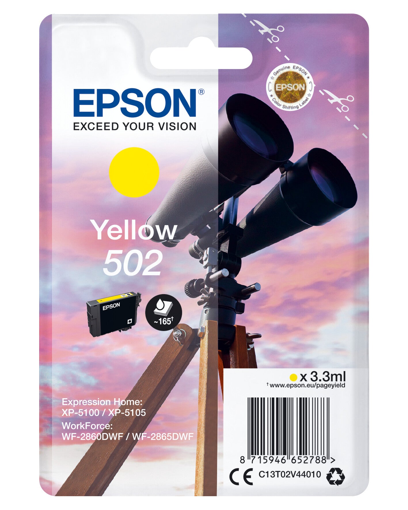 Epson Singlepack Yellow 502 Ink