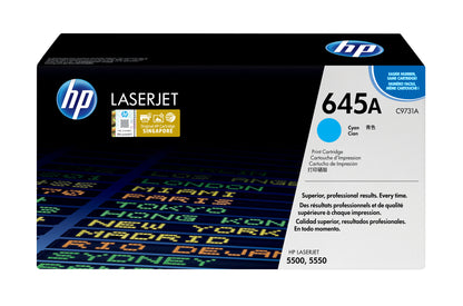 HP 645A Cyan Original LaserJet Toner Cartridge