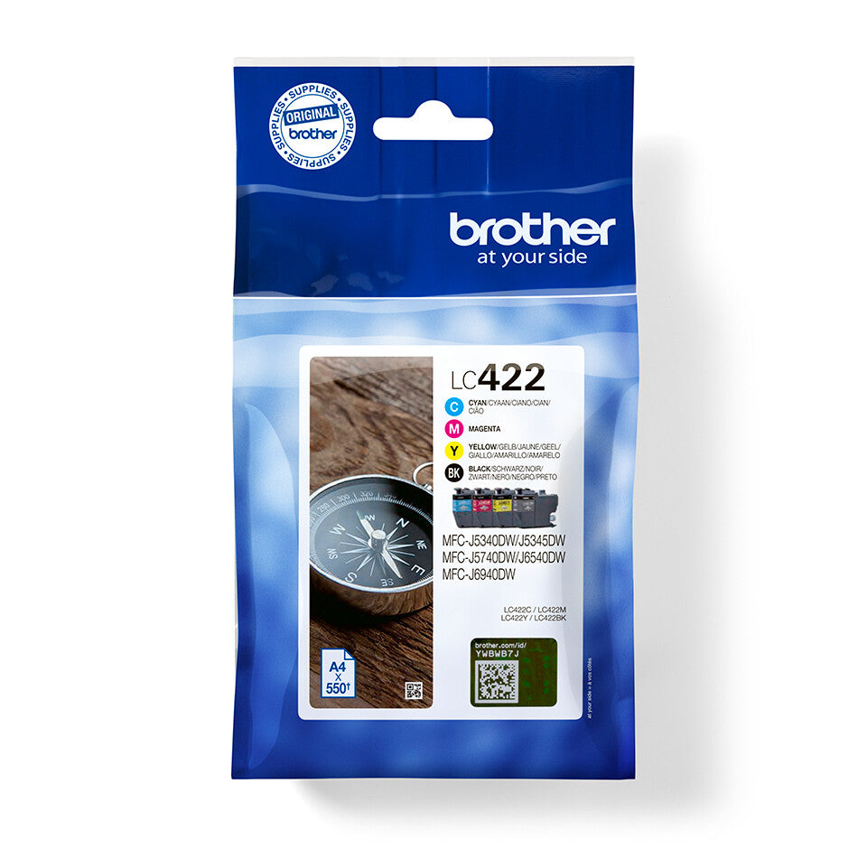 Brother LC422VAL ink cartridge 4 pc(s) Original Black, Cyan, Magenta, Yellow