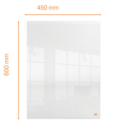 Nobo Transparent Acrylic Mini Whiteboard Desktop or Wall Mounted 600x450mm