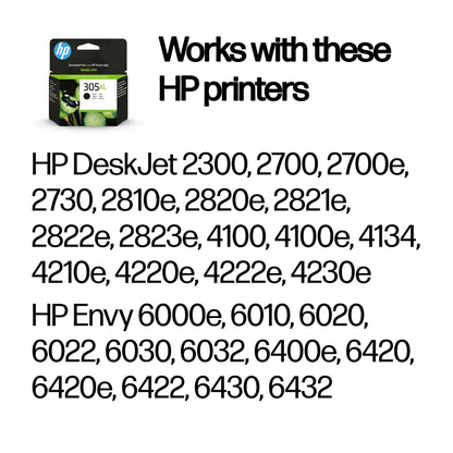 HP 305XL High Yield Black Original Ink Cartridge