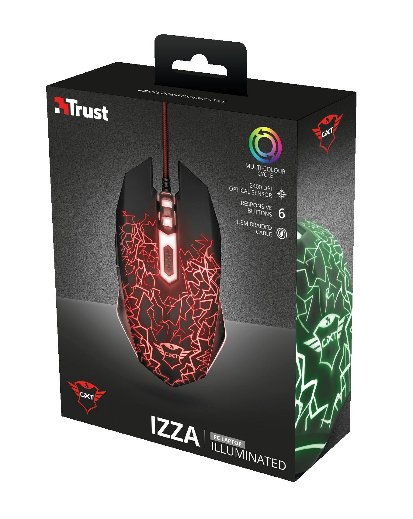 Trust GXT 105 mouse Gaming Ambidextrous USB Type-A 2400 DPI