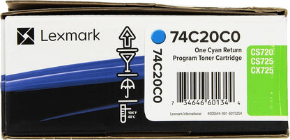 Lexmark 74C20C0 toner cartridge 1 pc(s) Original Cyan