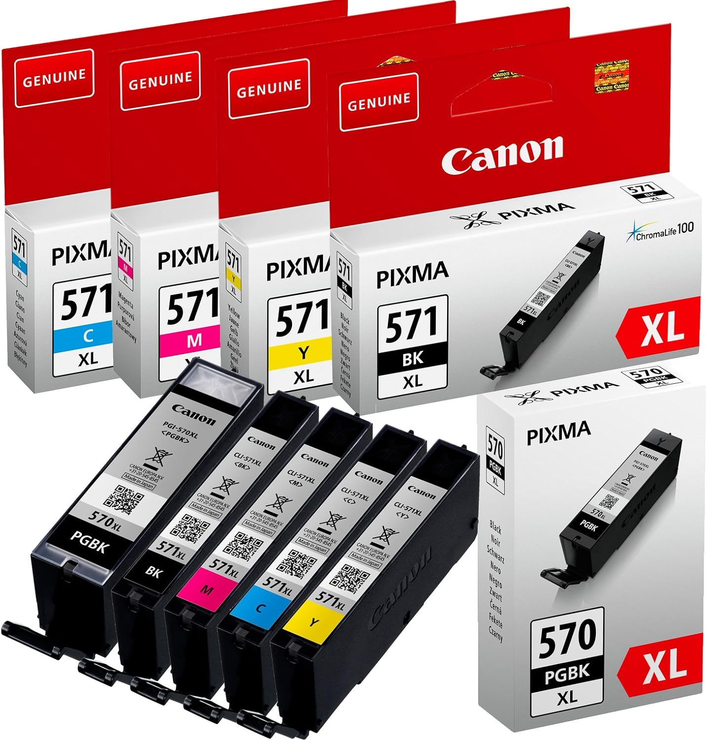 KODAK COMPAT CANON PGI-570XL Black, CLI-571 XL B,C,M,Y