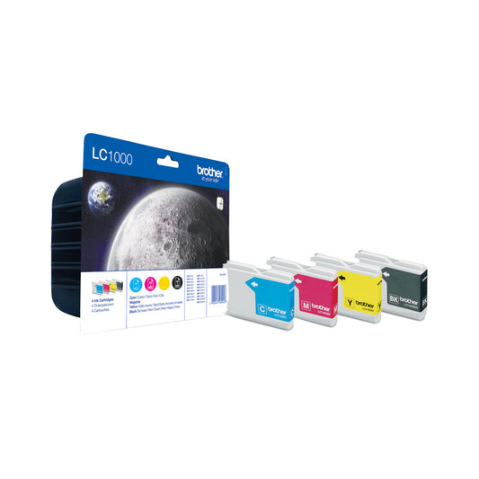 Brother LC1000VALBP ink cartridge 4 pc(s) Original Black, Cyan, Magenta, Yellow