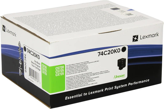 Lexmark 74C20K0 toner cartridge 1 pc(s) Original Black