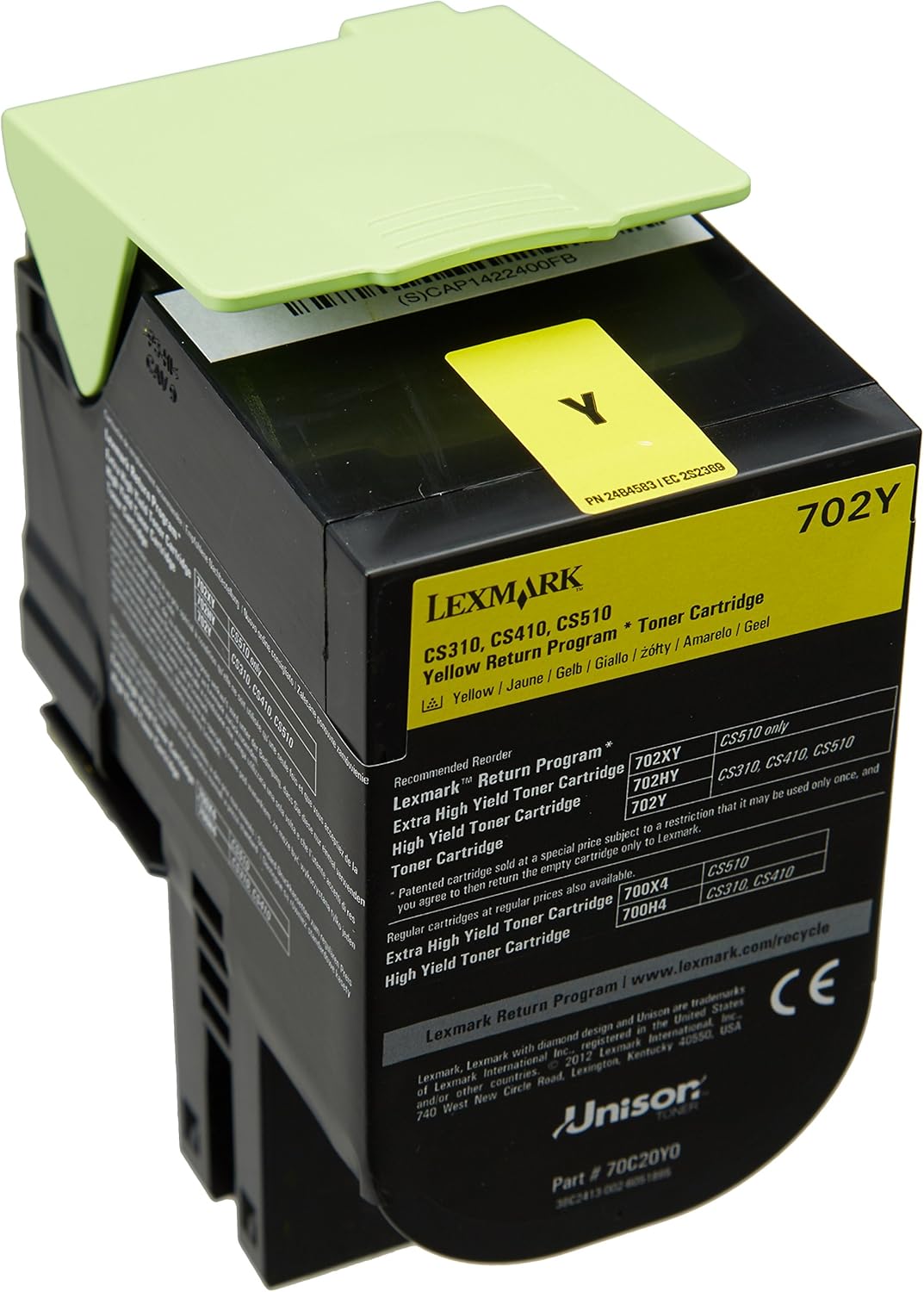 Lexmark 70C20Y0 toner cartridge 1 pc(s) Original Yellow