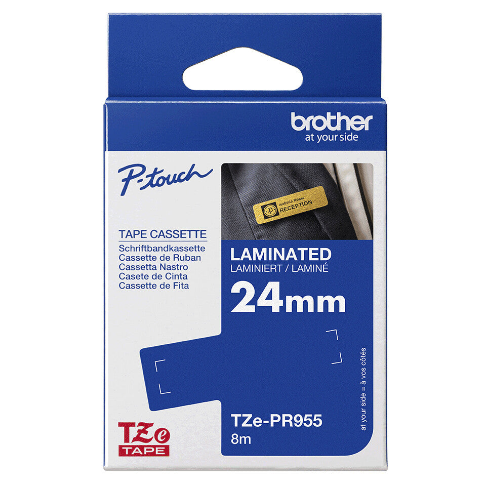 Brother TZE-PR955 label-making tape White on silver