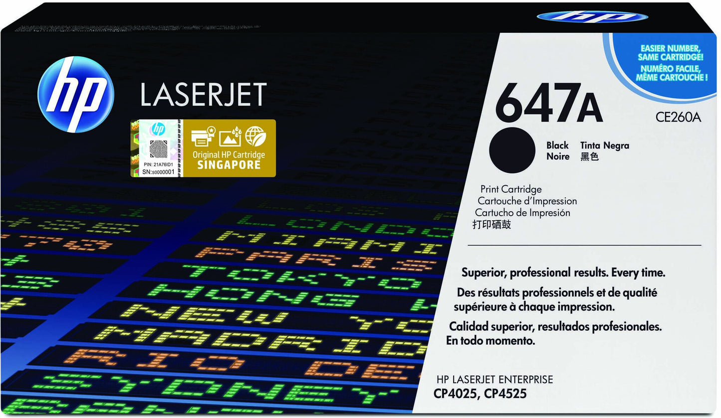 HP 647A Black Original LaserJet Toner Cartridge