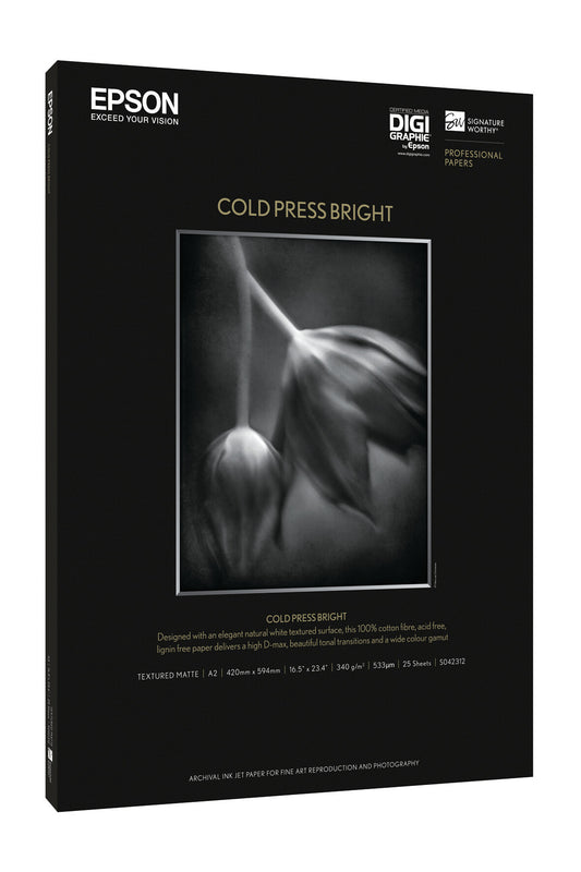 Epson Cold Press Bright, A3+, 25 Sheets