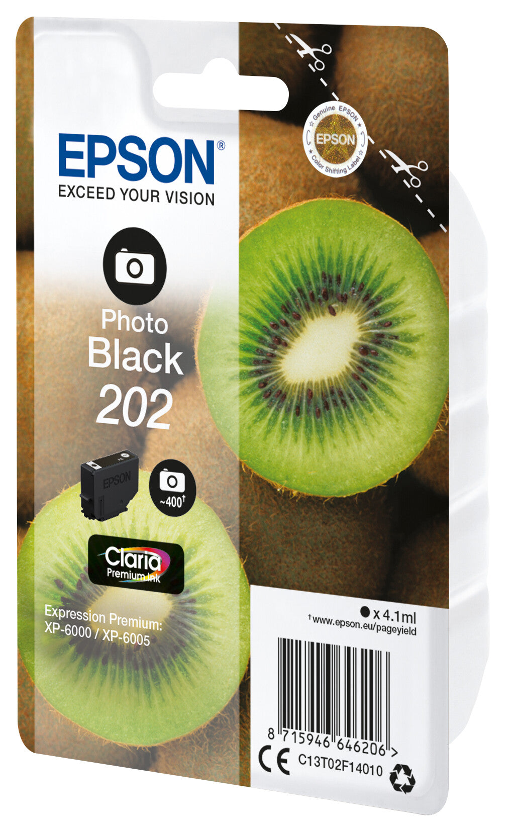 Epson Kiwi Singlepack Photo Black 202 Claria Premium Ink