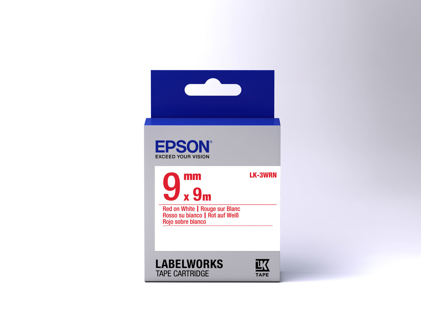 Epson Label Cartridge Standard LK-3WRN Red/White 9mm (9m)