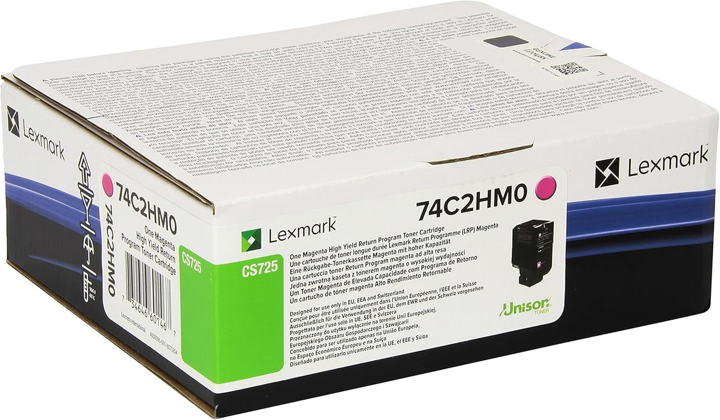 Lexmark 74C2HM0 toner cartridge 1 pc(s) Original Magenta