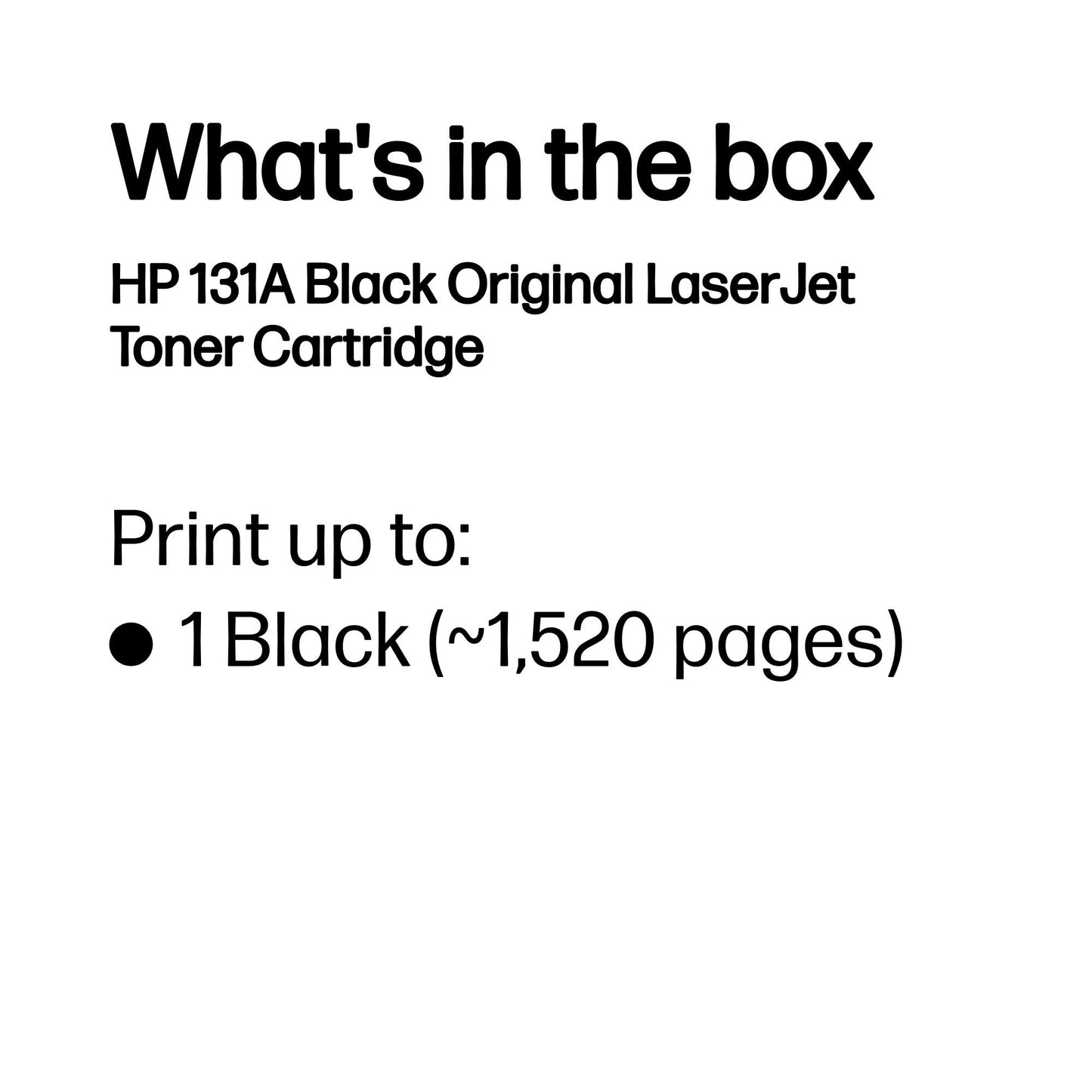 HP 131A Black Original LaserJet Toner Cartridge