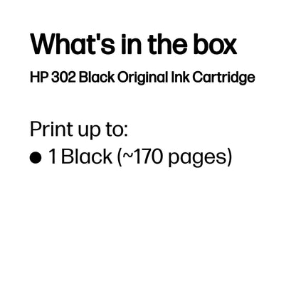 HP 302 Black Original Ink Cartridge