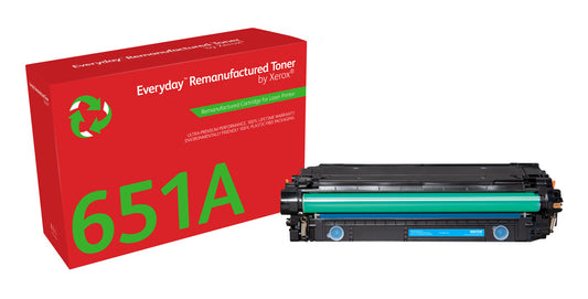 Everyday ™ Cyan Toner by Xerox compatible with HP 651A/ 650A/ 307A (CE341A/CE271A/CE741A), Standard capacity