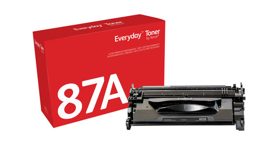 Everyday ™ Black Toner by Xerox compatible with HP 87A (CF287A/ CRG-041/ CRG-121), Standard capacity