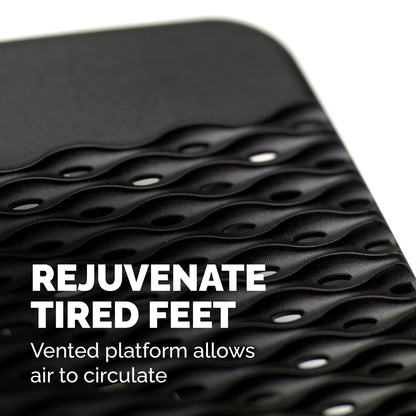 Fellowes Foot Rest Under Desk - Refresh Foot Support Ergonomic Foot Rest with 2 Height Adjustments & Massage Surface - Foot Rest Stool for Office & Home - Black